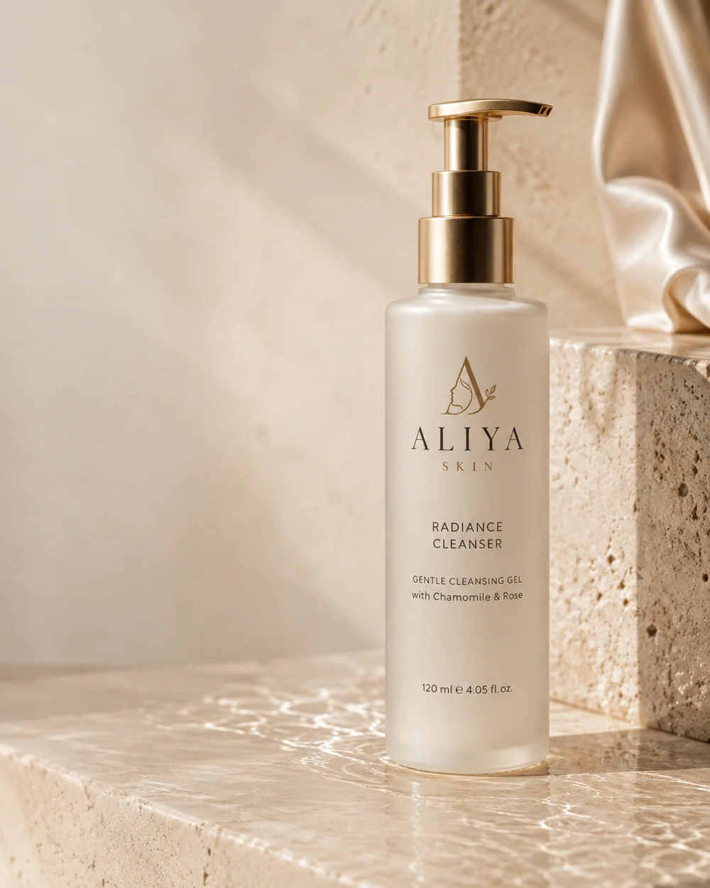 Cleanse step in the Aliya skincare ritual